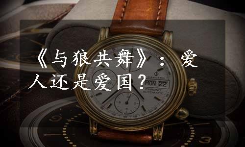 《与狼共舞》：爱人还是爱国？