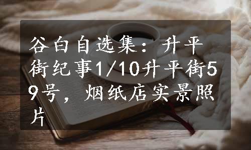 谷白自选集：升平街纪事1/10升平街59号，烟纸店实景照片