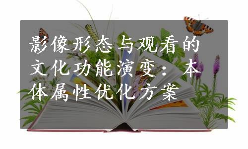 影像形态与观看的文化功能演变：本体属性优化方案