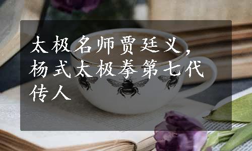 太极名师贾廷义，杨式太极拳第七代传人