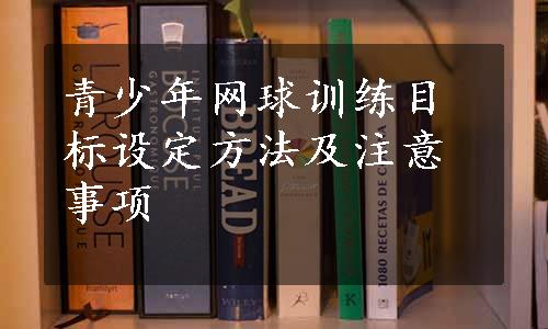 青少年网球训练目标设定方法及注意事项