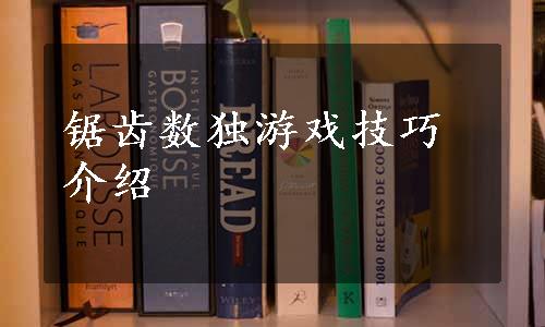 锯齿数独游戏技巧介绍