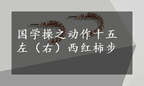 国学操之动作十五左（右）西红柿步