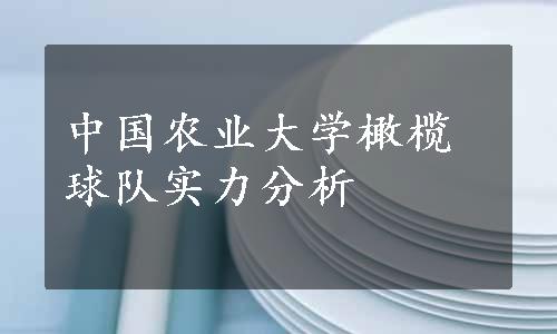 中国农业大学橄榄球队实力分析