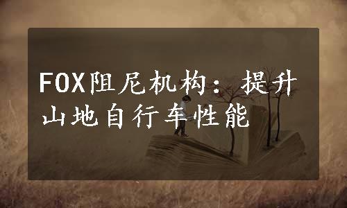 FOX阻尼机构：提升山地自行车性能