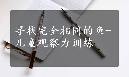 寻找完全相同的鱼-儿童观察力训练