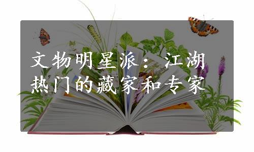 文物明星派：江湖热门的藏家和专家