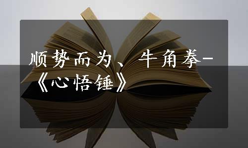 顺势而为、牛角拳-《心悟锤》