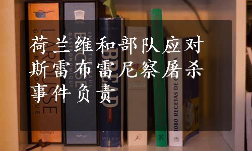 荷兰维和部队应对斯雷布雷尼察屠杀事件负责