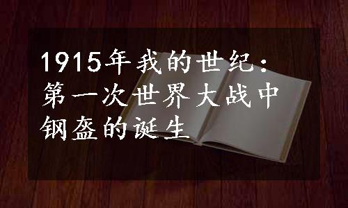 1915年我的世纪：第一次世界大战中钢盔的诞生