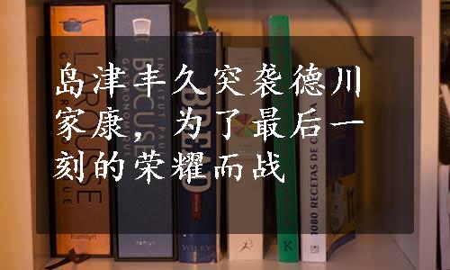 岛津丰久突袭德川家康，为了最后一刻的荣耀而战