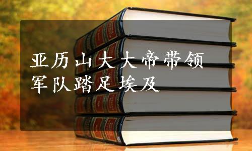 亚历山大大帝带领军队踏足埃及