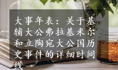 大事年表：关于基辅大公弗拉基米尔和立陶宛大公国历史事件的详细时间线