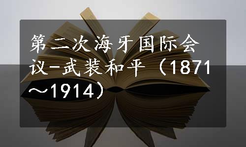 第二次海牙国际会议-武装和平（1871～1914）