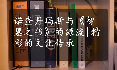 诺查丹玛斯与《智慧之书》的源流|精彩的文化传承