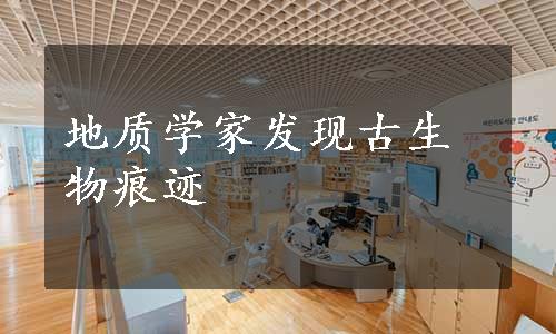 地质学家发现古生物痕迹