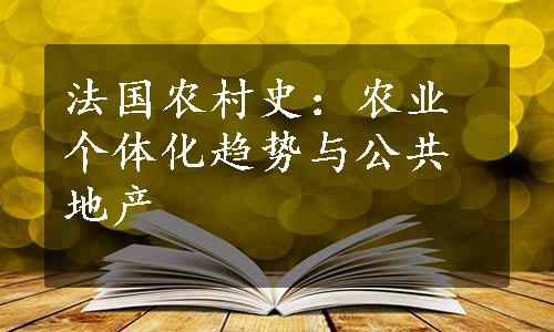 法国农村史：农业个体化趋势与公共地产