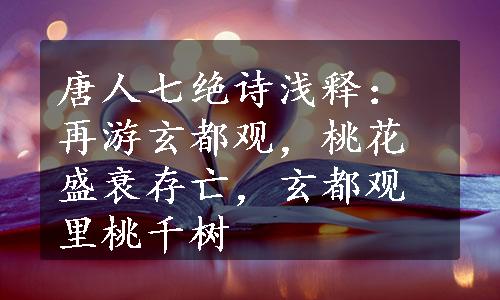 唐人七绝诗浅释：再游玄都观，桃花盛衰存亡，玄都观里桃千树