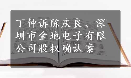 丁仲诉陈庆良、深圳市金地电子有限公司股权确认案