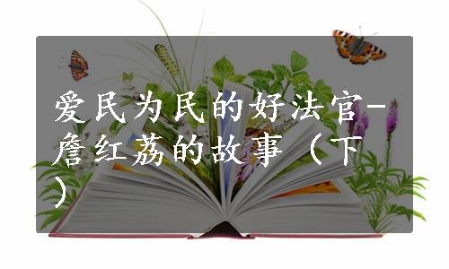 爱民为民的好法官-詹红荔的故事（下）