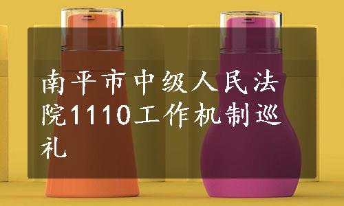 南平市中级人民法院1110工作机制巡礼