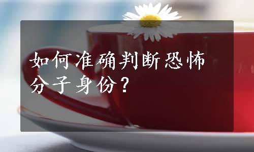 如何准确判断恐怖分子身份？