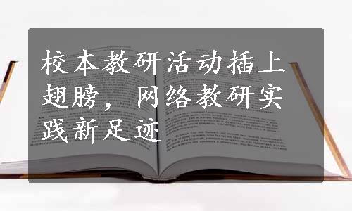 校本教研活动插上翅膀，网络教研实践新足迹