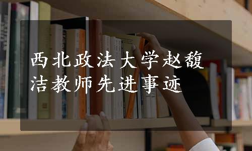 西北政法大学赵馥洁教师先进事迹