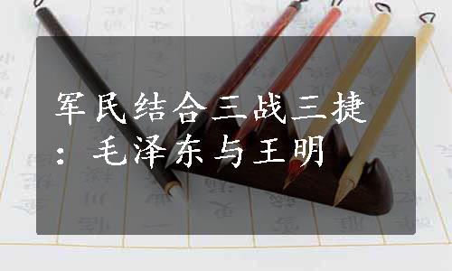 军民结合三战三捷：毛泽东与王明