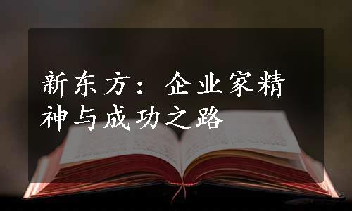 新东方：企业家精神与成功之路