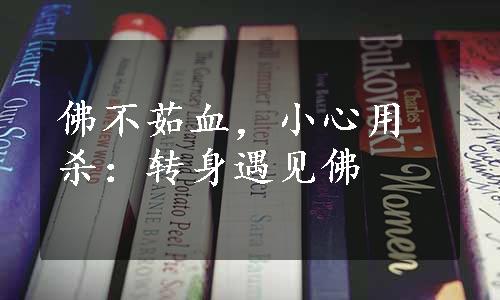 佛不茹血，小心用杀：转身遇见佛