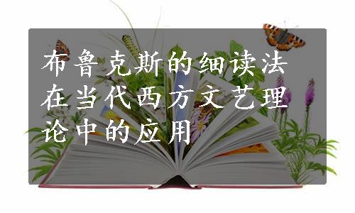 布鲁克斯的细读法在当代西方文艺理论中的应用