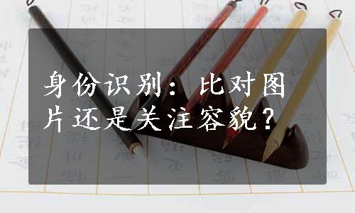 身份识别：比对图片还是关注容貌？