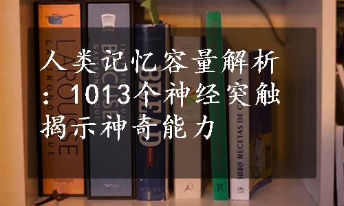 人类记忆容量解析：1013个神经突触揭示神奇能力