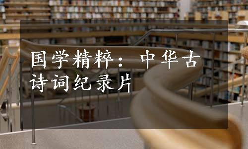 国学精粹：中华古诗词纪录片