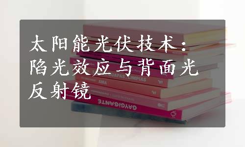 太阳能光伏技术：陷光效应与背面光反射镜