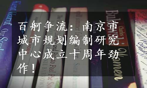 百舸争流：南京市城市规划编制研究中心成立十周年劲作！