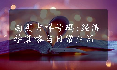 购买吉祥号码:经济学策略与日常生活