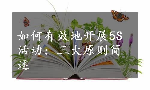 如何有效地开展5S活动：三大原则简述