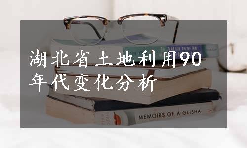 湖北省土地利用90年代变化分析