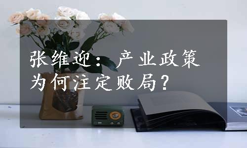 张维迎：产业政策为何注定败局？