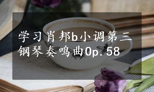 学习肖邦b小调第三钢琴奏鸣曲Op.58