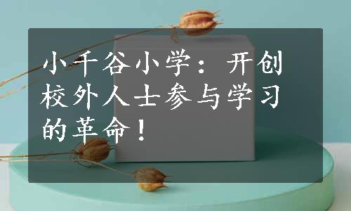 小千谷小学：开创校外人士参与学习的革命！