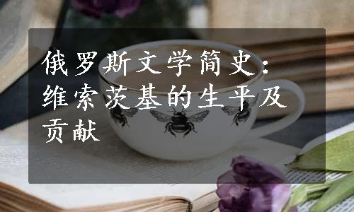 俄罗斯文学简史：维索茨基的生平及贡献