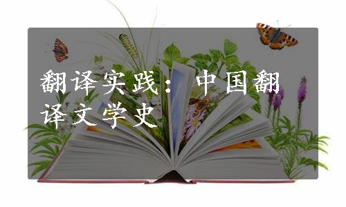 翻译实践：中国翻译文学史