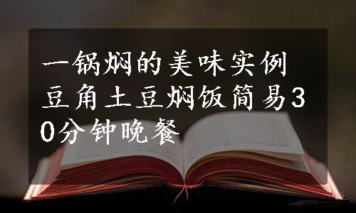 一锅焖的美味实例豆角土豆焖饭简易30分钟晚餐