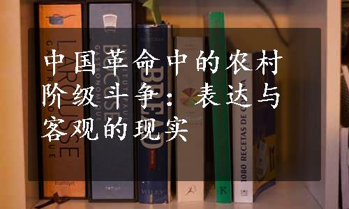 中国革命中的农村阶级斗争：表达与客观的现实