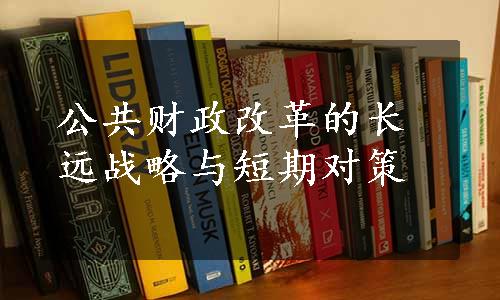 公共财政改革的长远战略与短期对策