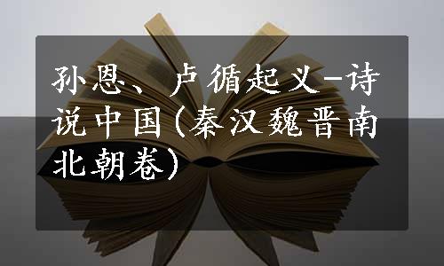 孙恩、卢循起义-诗说中国(秦汉魏晋南北朝卷)