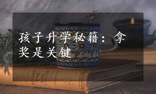 孩子升学秘籍：拿奖是关键